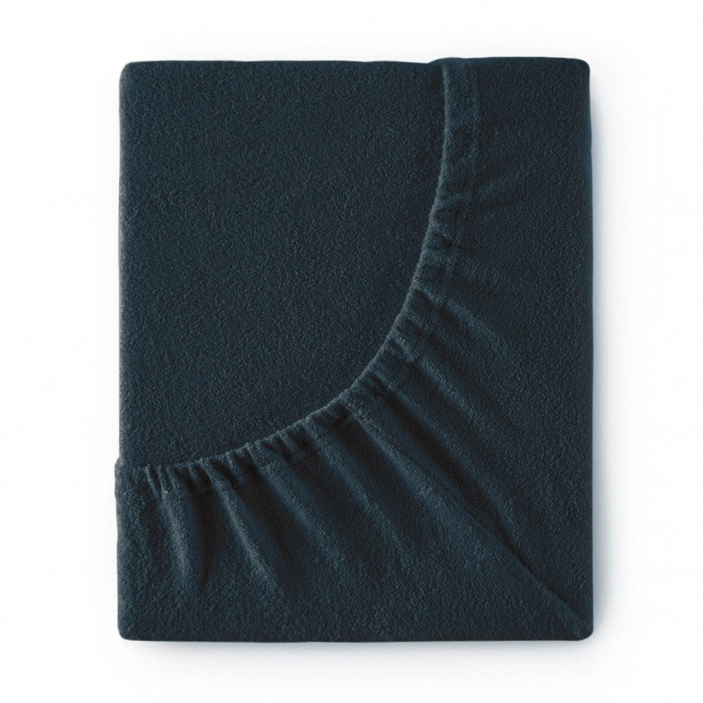 Cearșaf cu elastic TERRY Albastru Marin 200x220 200x220 Cearsaf pat
