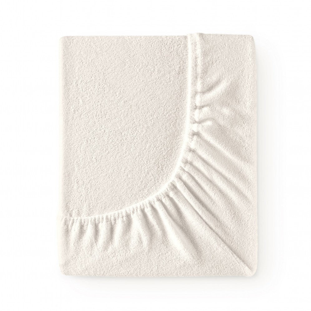 Cearșaf cu elastic TERRY Ecru 160x200 160x200 Cearsaf pat