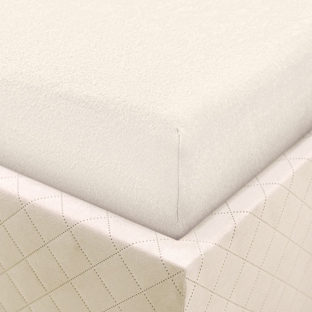 Cearșaf cu elastic TERRY Ecru 160x200 Cearsaf pat