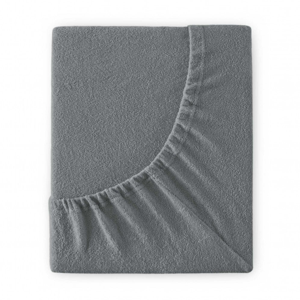 Cearșaf cu elastic TERRY Grafit 200x220 180x200 Cearsaf pat
