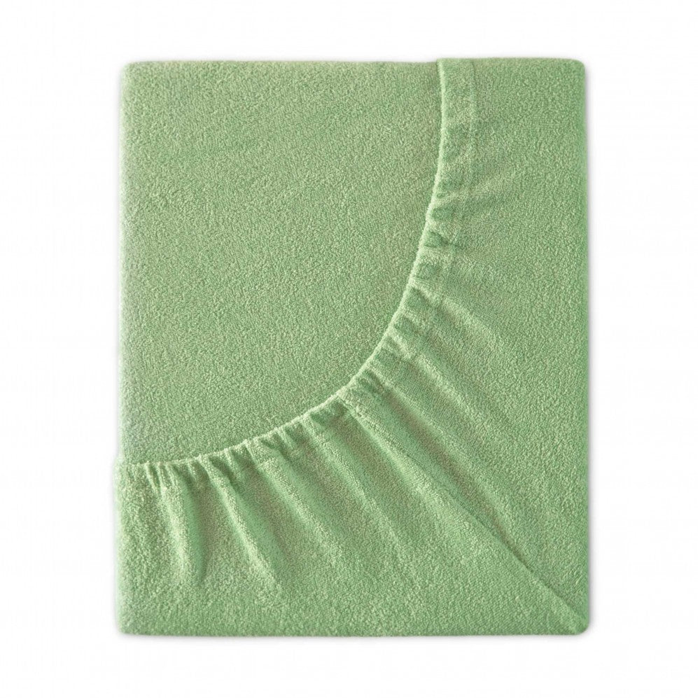 Cearșaf cu elastic TERRY Măsliniu 200x220 200x220 Cearsaf pat