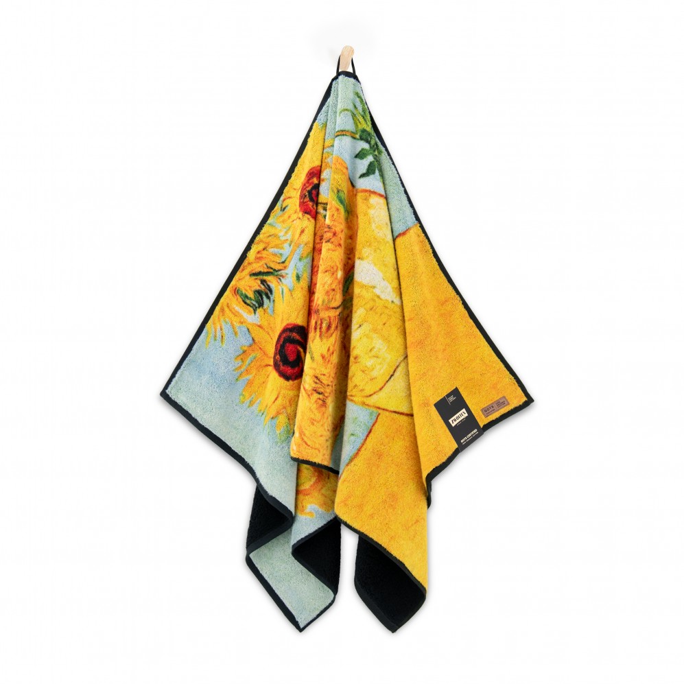 Prosop artistic, VINCENT SUNFLOWERS 70x140, Bumbac Organic, 600GSM Prosoape artistice