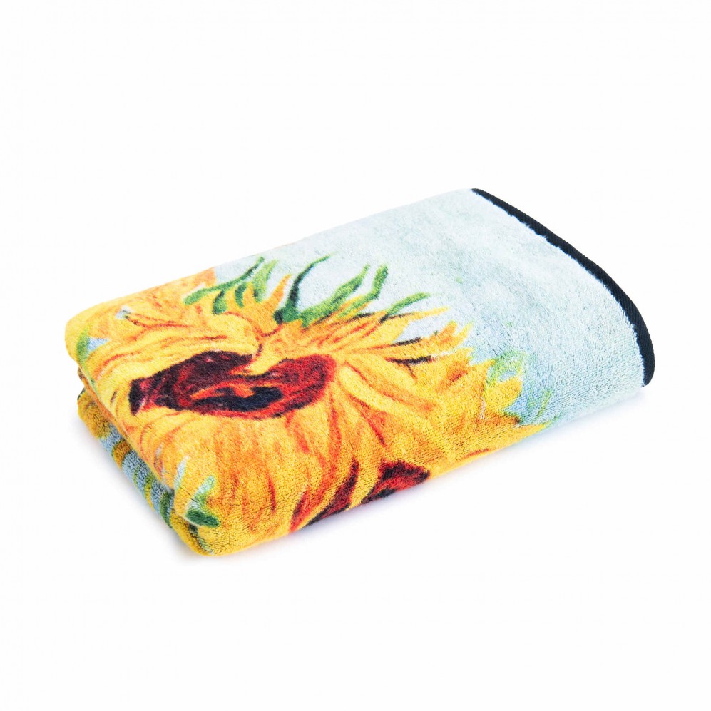 Prosop artistic, VINCENT SUNFLOWERS 70x140, Bumbac Organic, 600GSM Prosoape artistice
