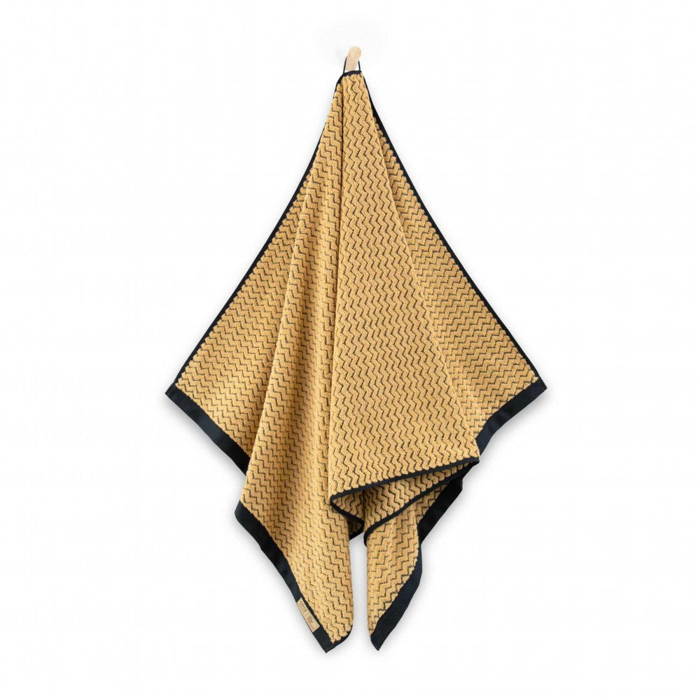 Prosop, LAHTI 2 negru/bej 70x140, Bumbac Organic, 550GSM Prosoape de baie