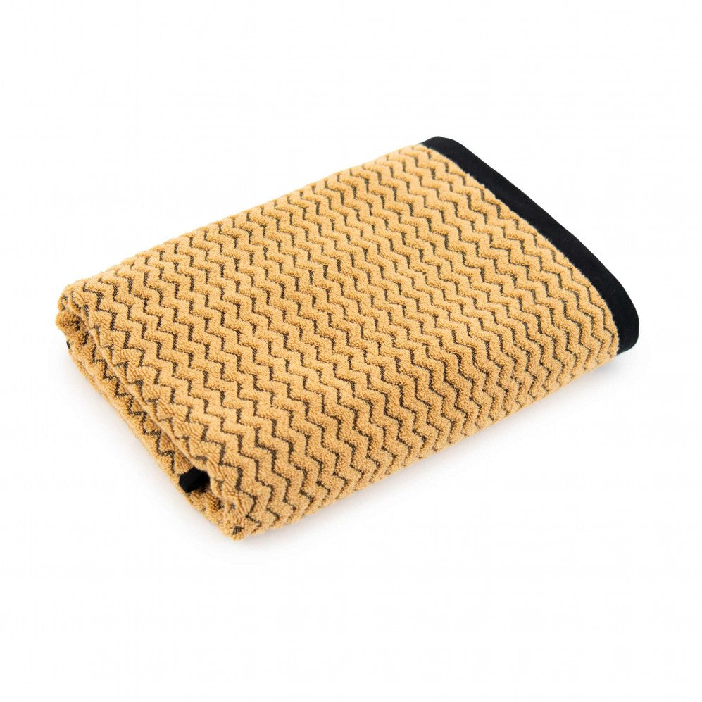 Prosop, LAHTI 2 negru/bej 70x140, Bumbac Organic, 550GSM Prosoape de baie