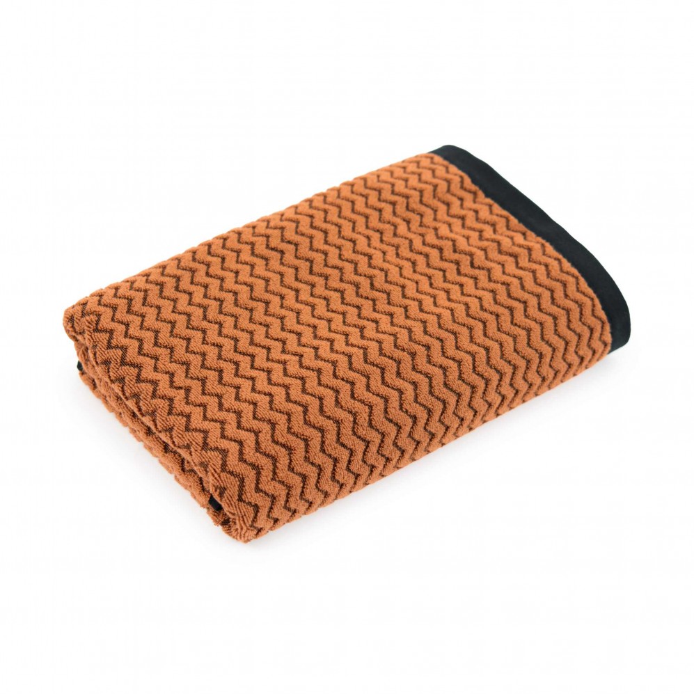 Prosop, LAHTI 2 negru/maro deschis 70x140, Bumbac Organic, 550GSM Prosoape de baie