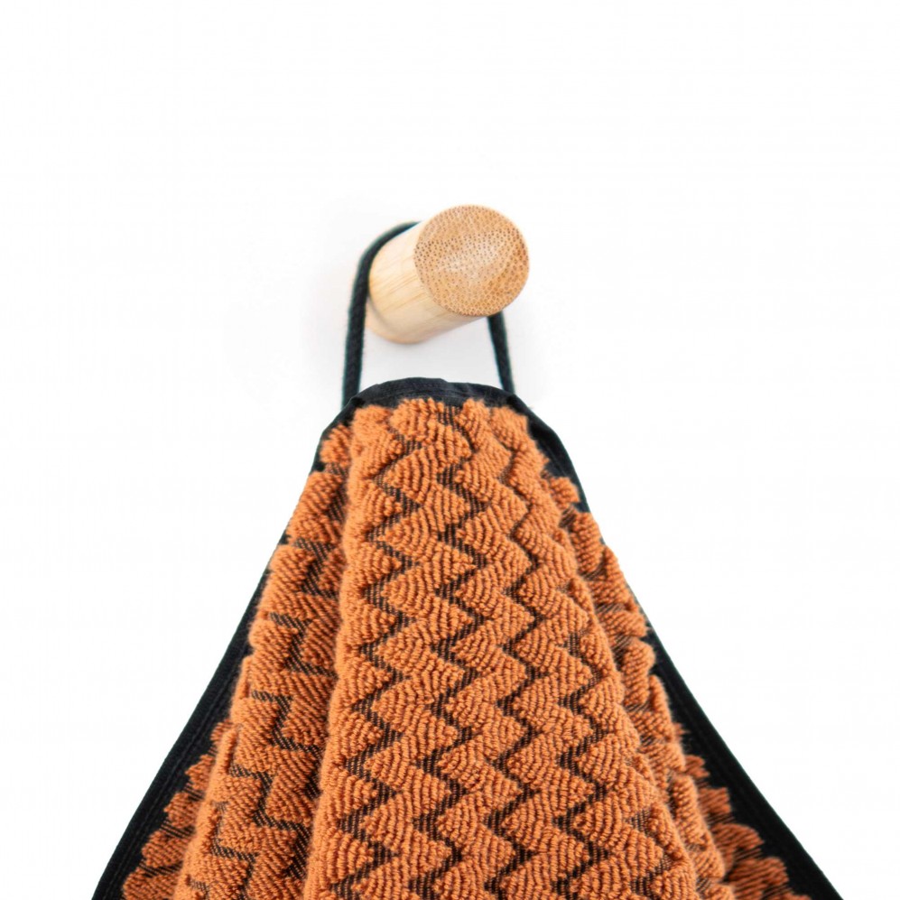 Prosop, LAHTI 2 negru/maro deschis 70x140, Bumbac Organic, 550GSM Prosoape de baie