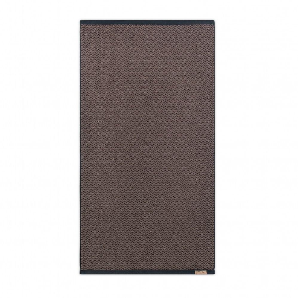 Prosop, LAHTI 2 negru/maro închis 70x140, Bumbac Organic, 550GSM Prosoape de baie