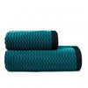 Prosop, LAHTI 2 negru/turcoaz 50x100, Bumbac Organic, 550GSM