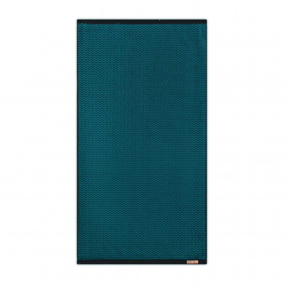Prosop, LAHTI 2 negru/turcoaz 70x140, Bumbac Organic, 550GSM Prosoape de baie