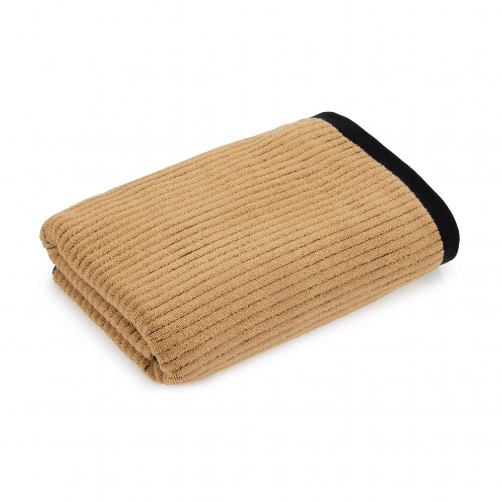 Prosop, MALMO 2 negru/bej 70x140, Bumbac Organic, 550GSM Prosoape de baie