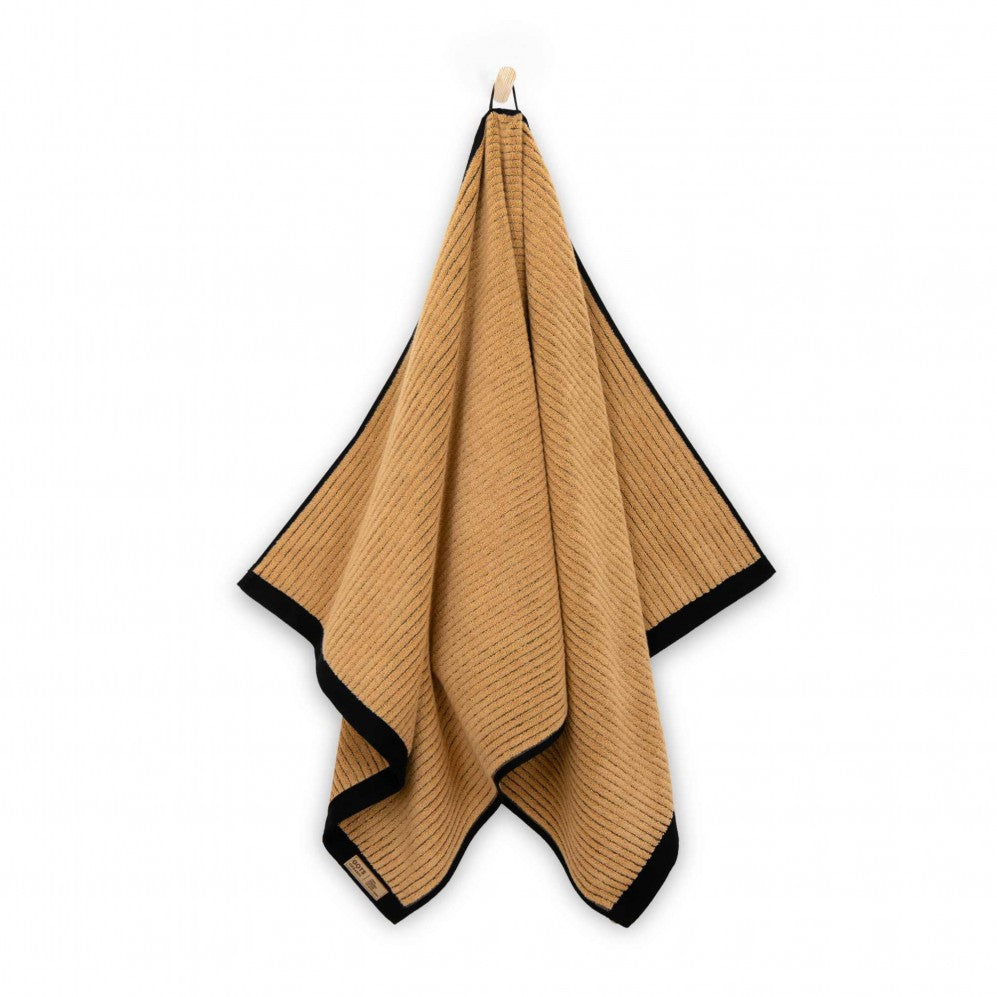 Prosop, MALMO 2 negru/bej 70x140, Bumbac Organic, 550GSM Prosoape de baie