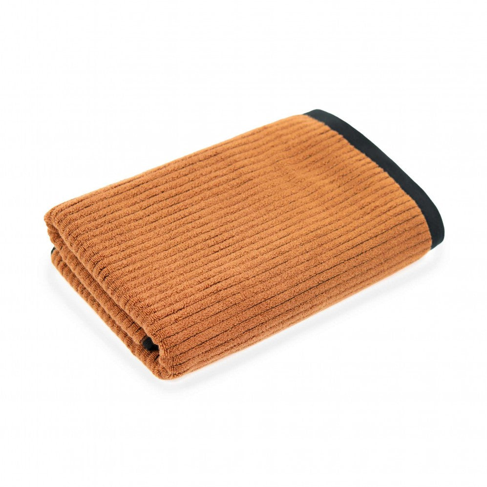 Prosop, MALMO 2 negru/maro 70x140, Bumbac Organic, 550GSM Prosoape de baie