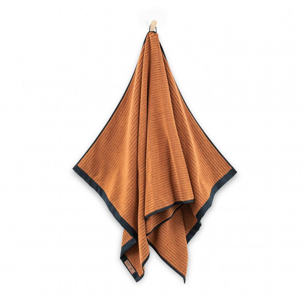 Prosop, MALMO 2 negru/maro 70x140, Bumbac Organic, 550GSM Prosoape de baie