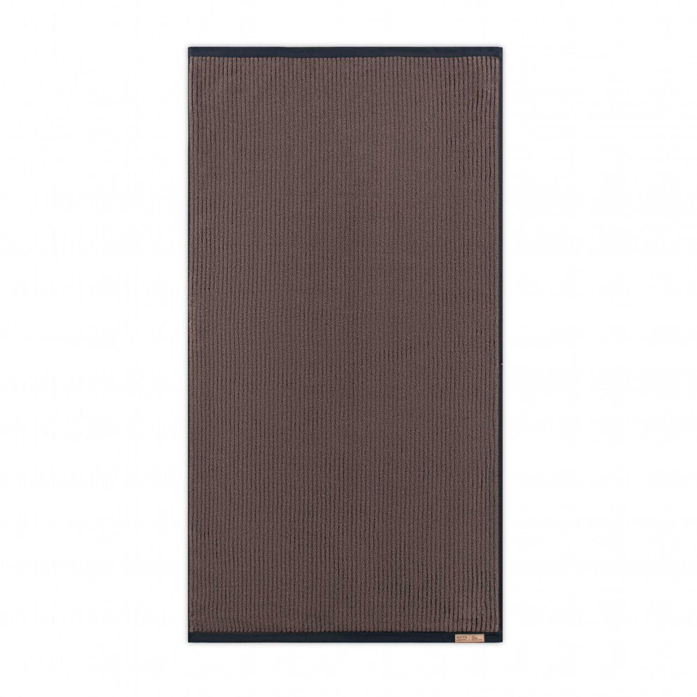 Prosop, MALMO 2 negru/maro închis 70x140, Bumbac Organic, 550GSM Prosoape de baie
