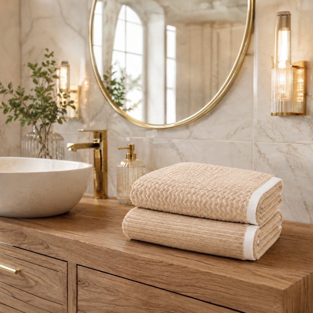 Prosop, MALMO 2 ecru/bej 70x140, Bumbac Organic, 550GSM Prosoape de baie