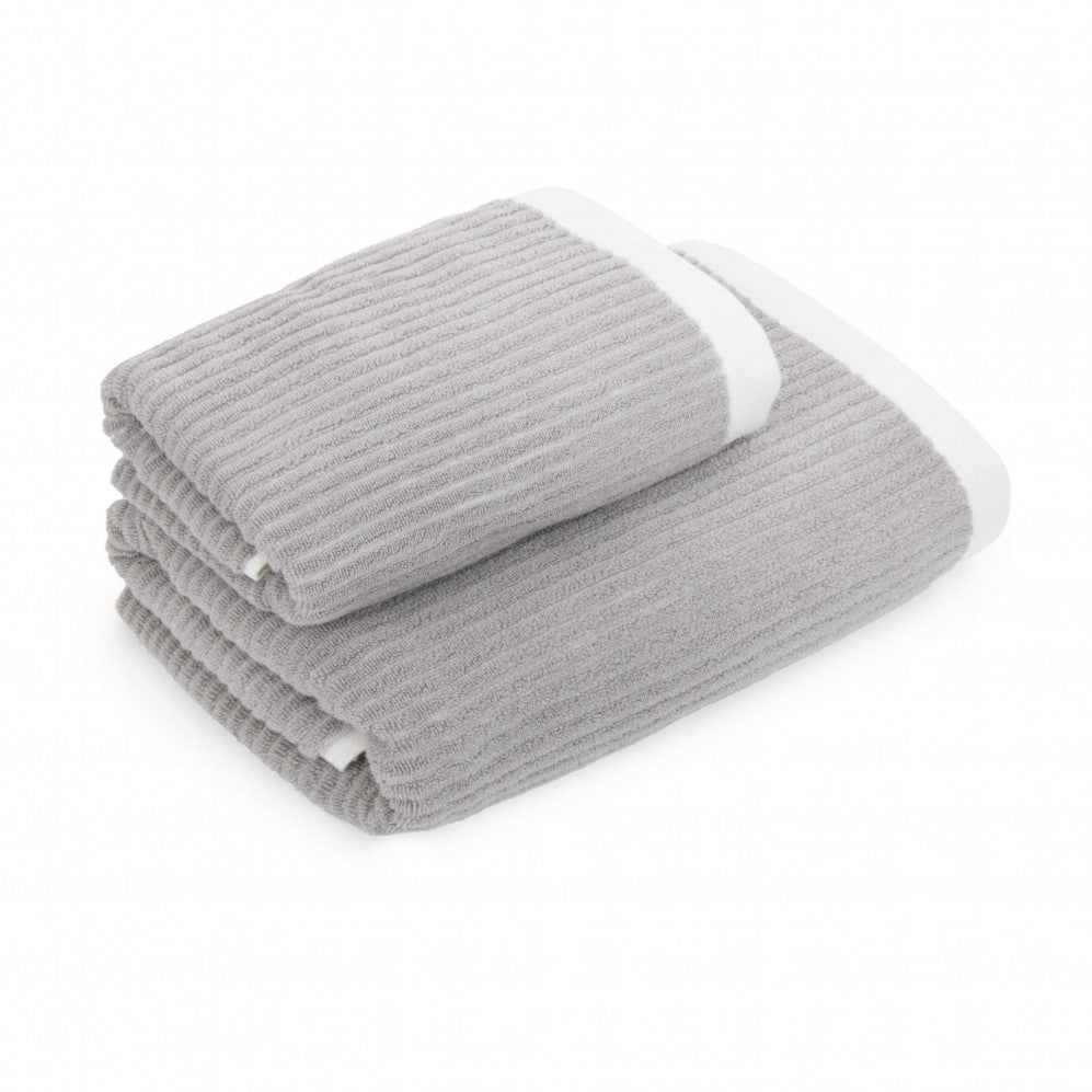 Prosop, MALMO 2 ecru/gri 70x140, Bumbac Organic, 550GSM Prosoape de baie