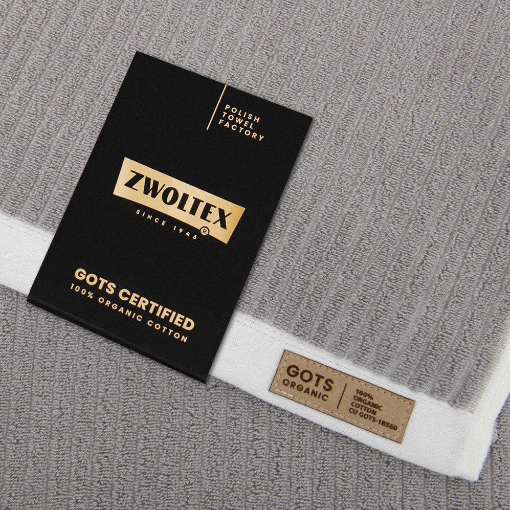 Prosop, MALMO 2 ecru/gri 70x140, Bumbac Organic, 550GSM Prosoape de baie