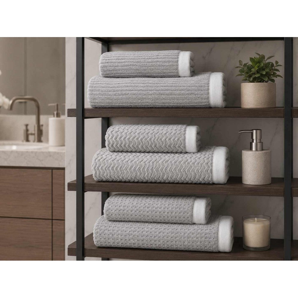 Prosop, OSLO 2 ecru/gri 50x100, Bumbac Organic, 550GSM Prosoape de baie