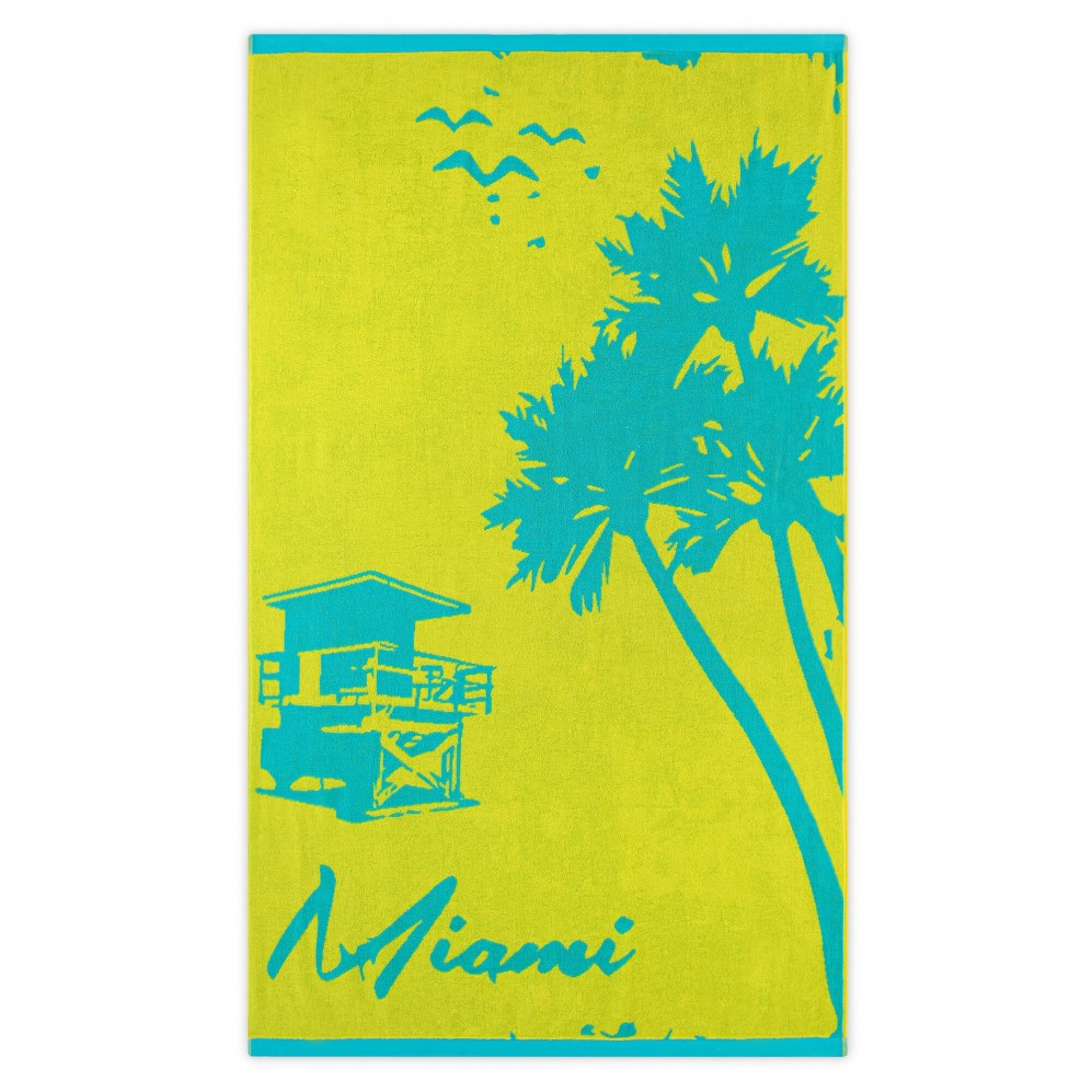 Prosop MIAMI galben/verde 100x160 380GSM 100x160