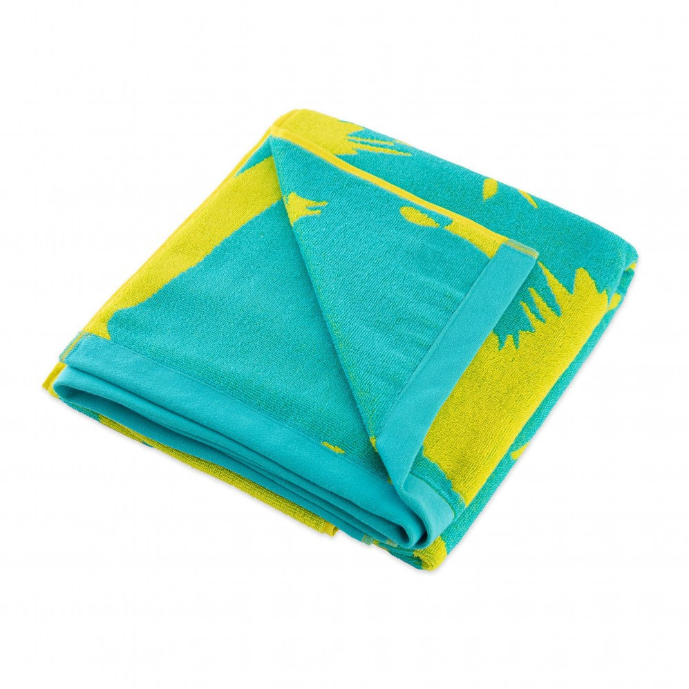 Prosop MIAMI galben/verde 100x160 380GSM