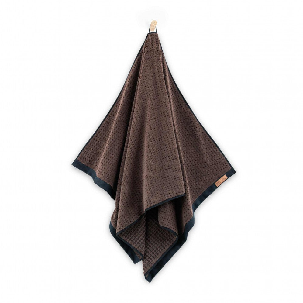 Prosop, OSLO 2 negru/maro închis 50x100, Bumbac Organic, 550GSM Prosoape de baie