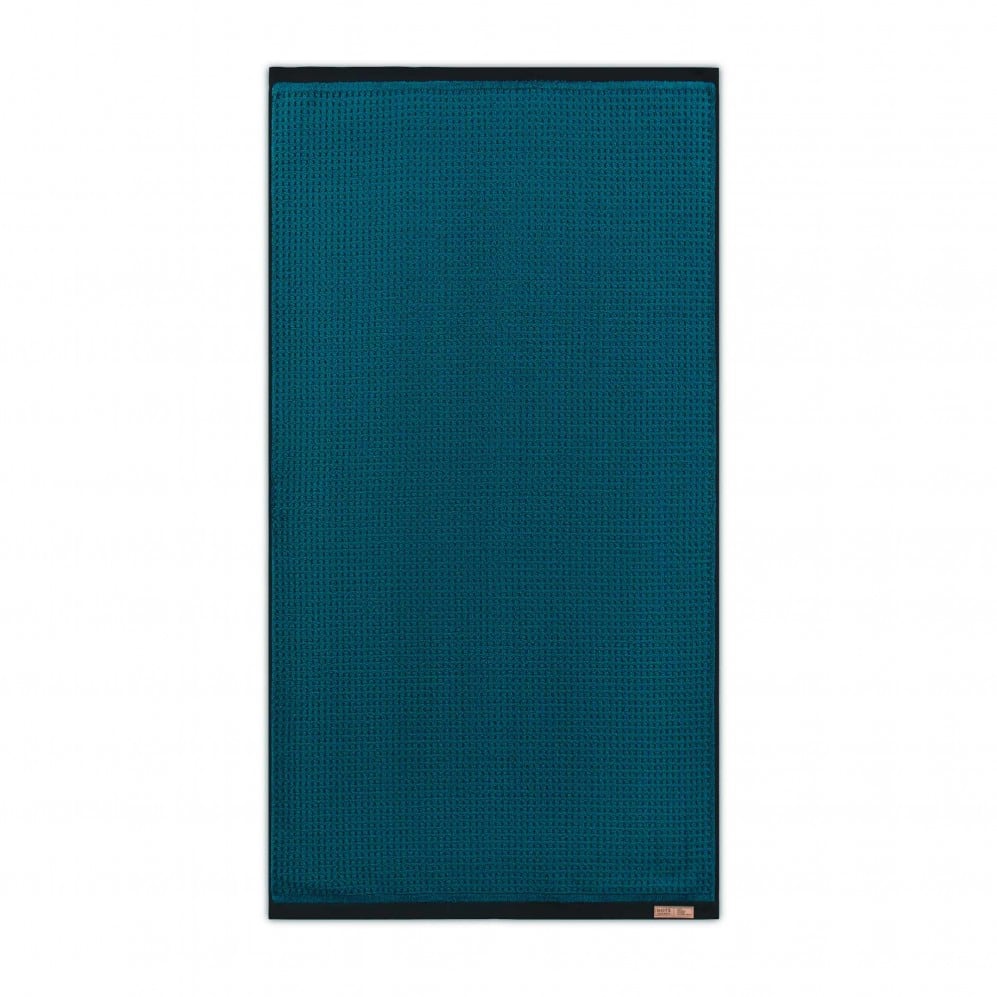Prosop, OSLO 2 negru/turcoaz 50x100, Bumbac Organic, 550GSM Prosoape de baie