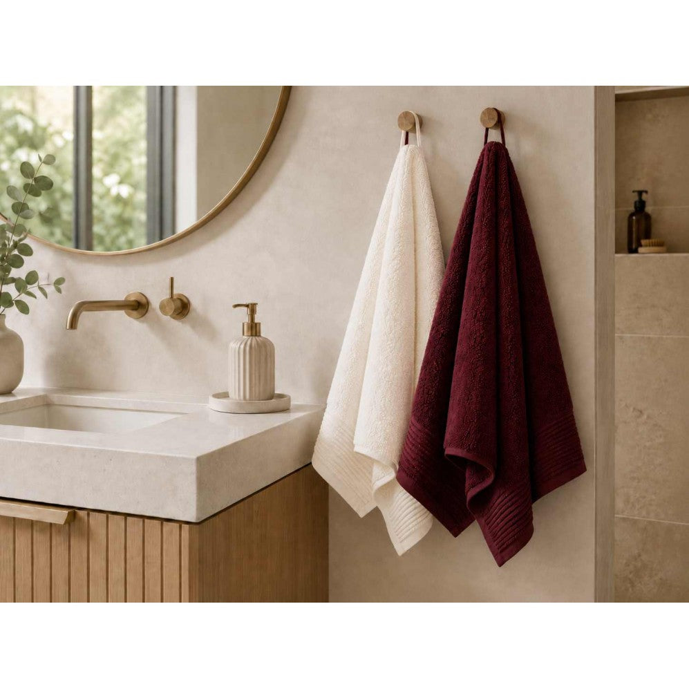 Prosop, Paris Bordo 50x100, Bumbac Organic, 650GSM Prosoape de baie