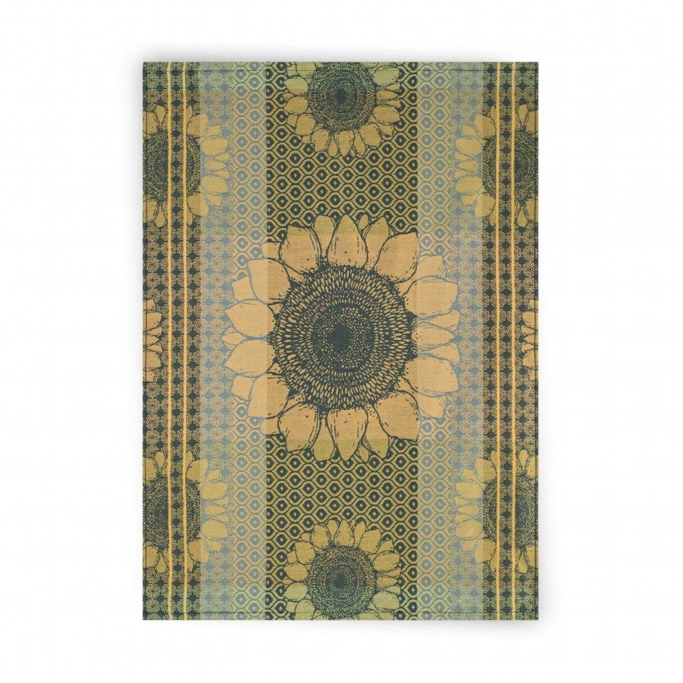 Prosop de bucătărie, Sunflowers verde 50x70, 100% Bumbac Organic, 240GSM 50x70 Prosoape de bucătărie