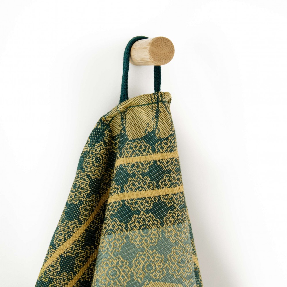 Prosop de bucătărie, Sunflowers verde 50x70, 100% Bumbac Organic, 240GSM Prosoape de bucătărie