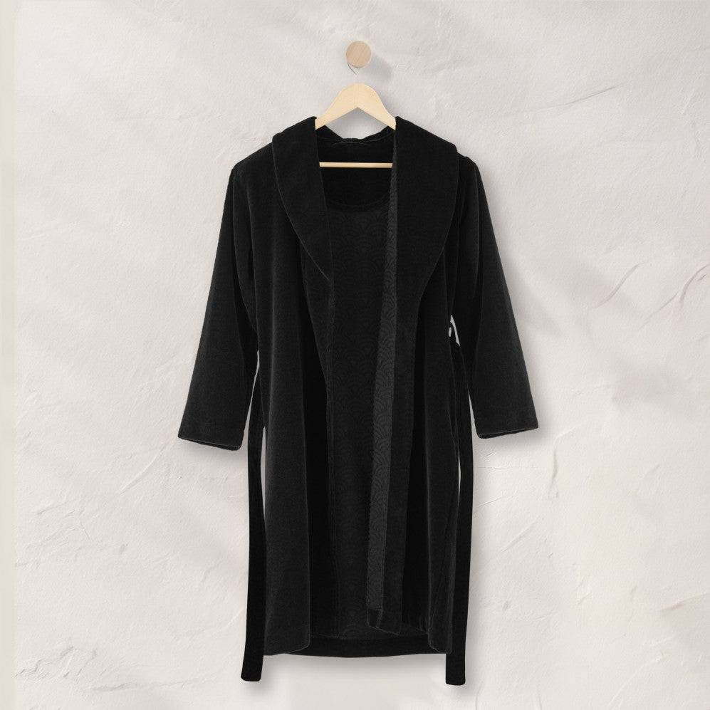 Halat de baie Bella Negru XL 340GSM