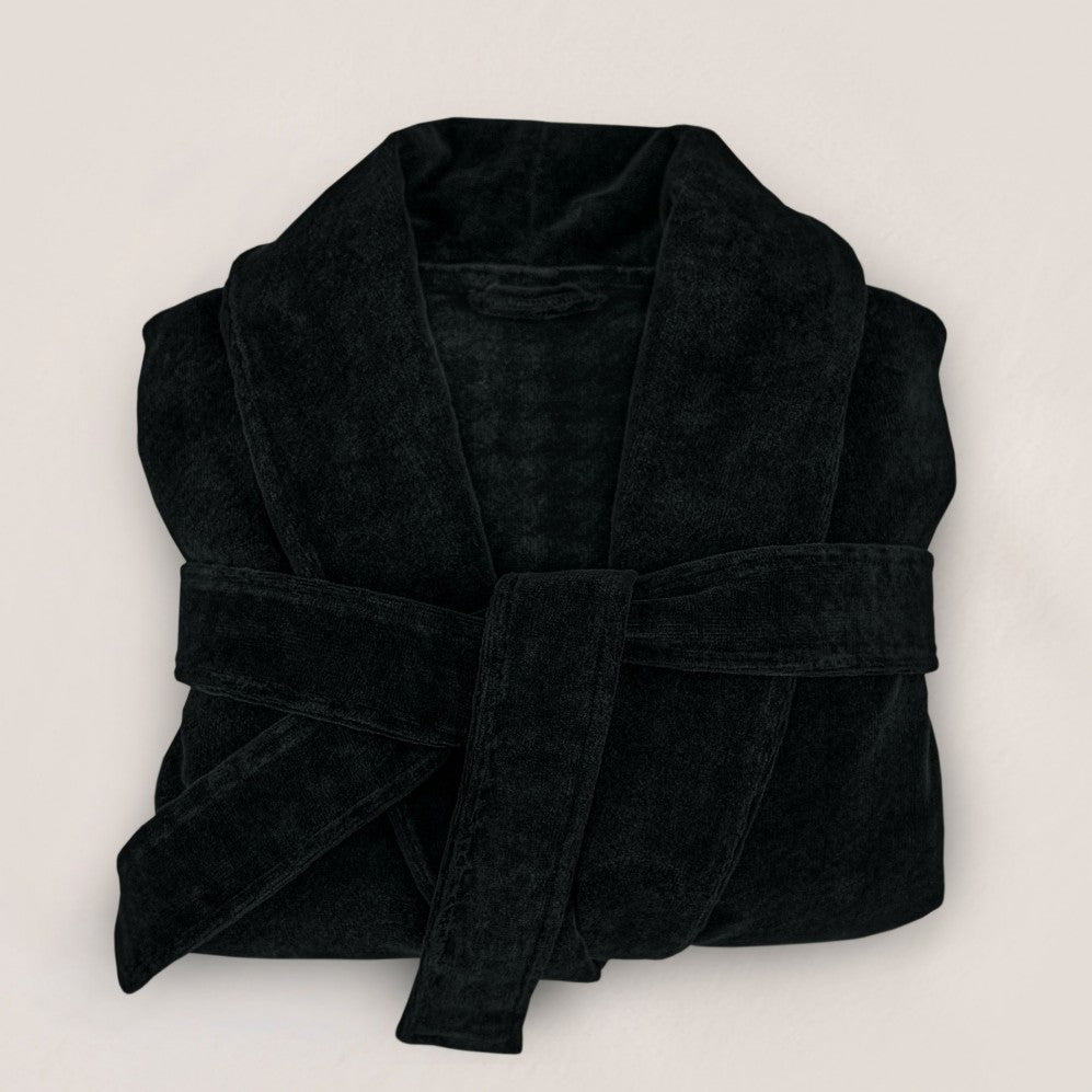 Halat de baie LORENZO Negru XXL 340GSM