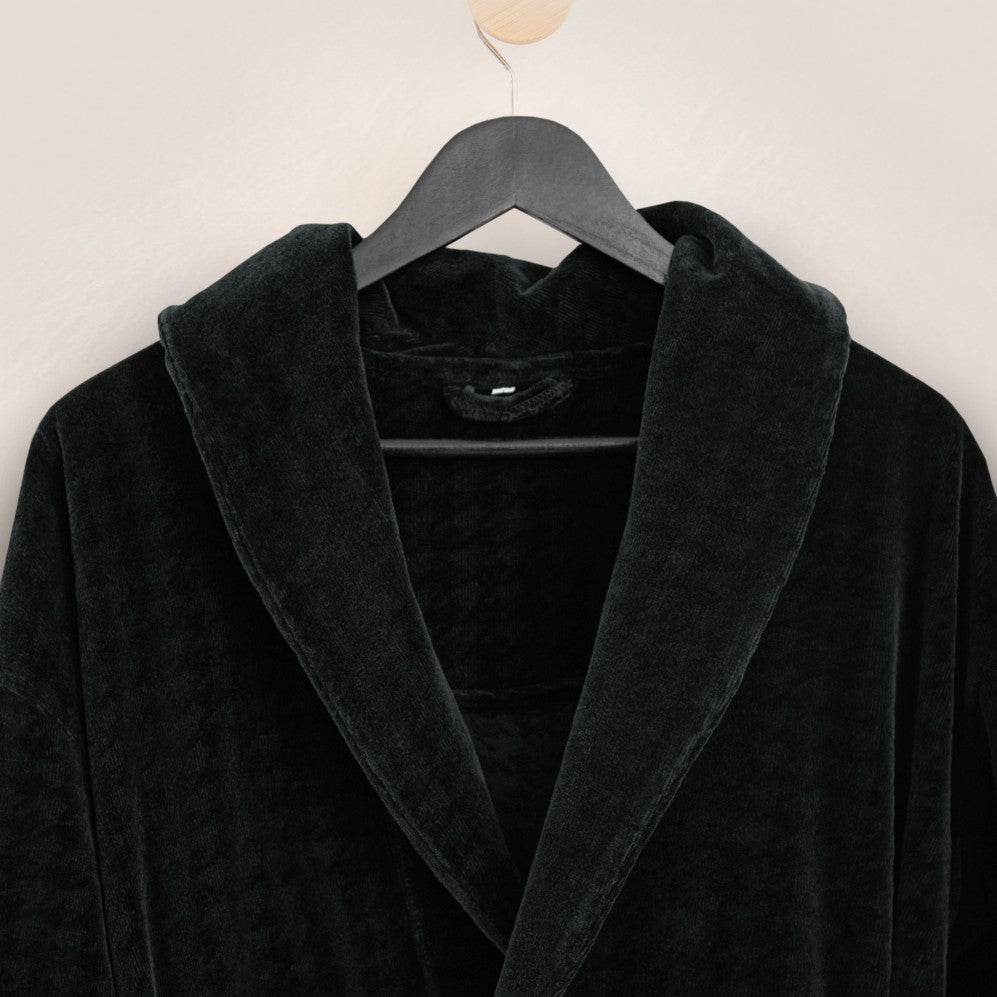 Halat de baie LORENZO Negru XXL 340GSM