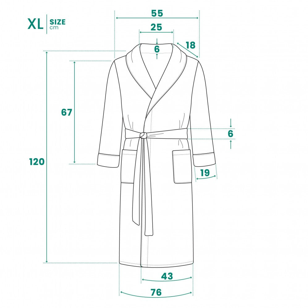 Halat de baie LORENZO Maro XXL 340GSM