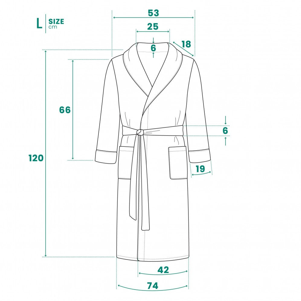 Halat de baie LORENZO Maro XXL 340GSM