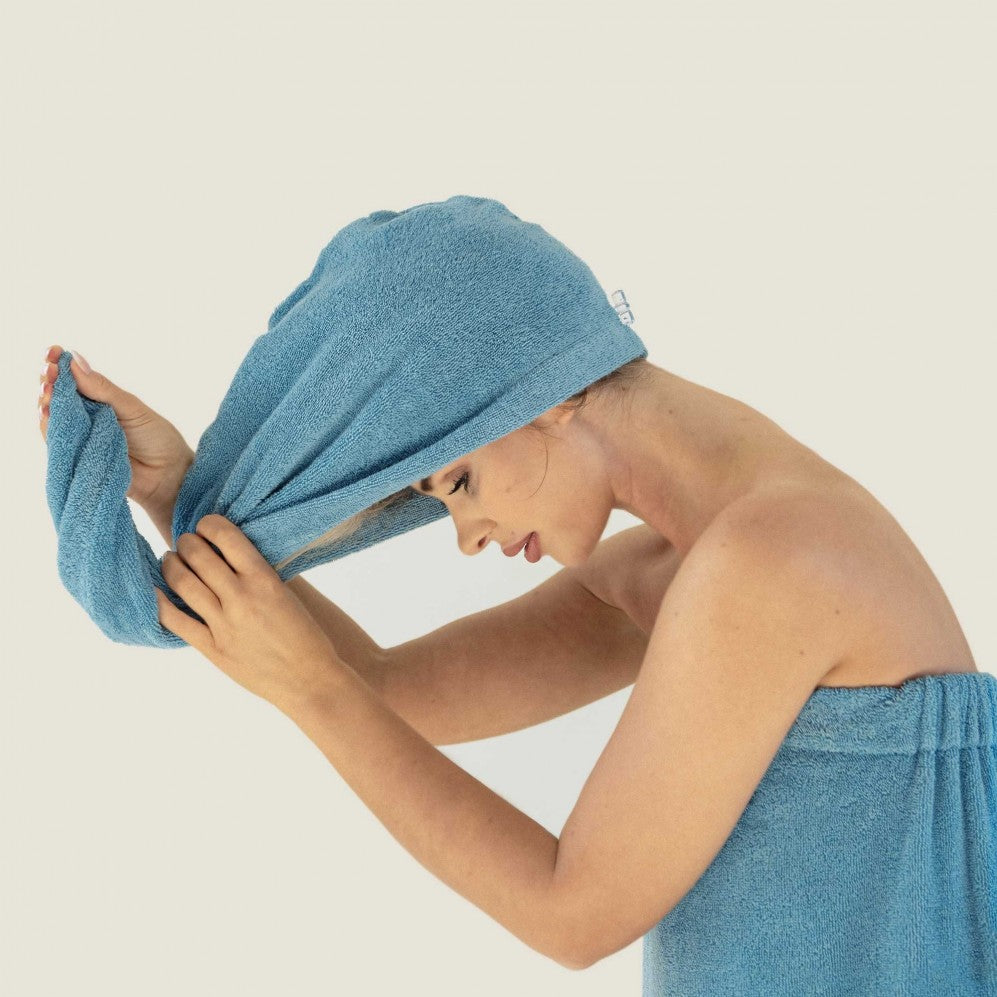 Turban SAUNA Albastru 70x31 400GSM Prosop Sauna